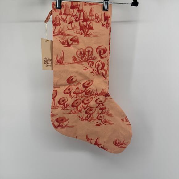 Shannon Retseck Studio Mushroom Christmas Stocking - Cottage NWT French Linen - Picture 3 of 6